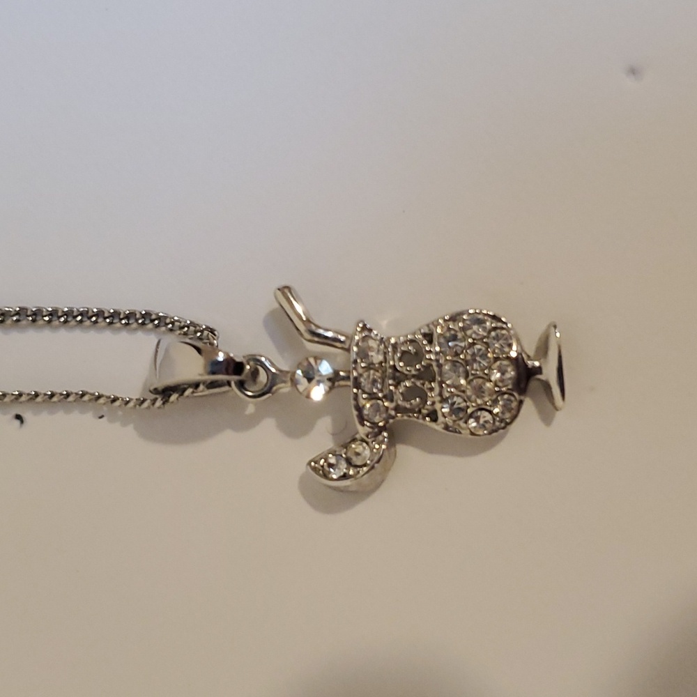 Cute Rhinestone Cocktail Necklace